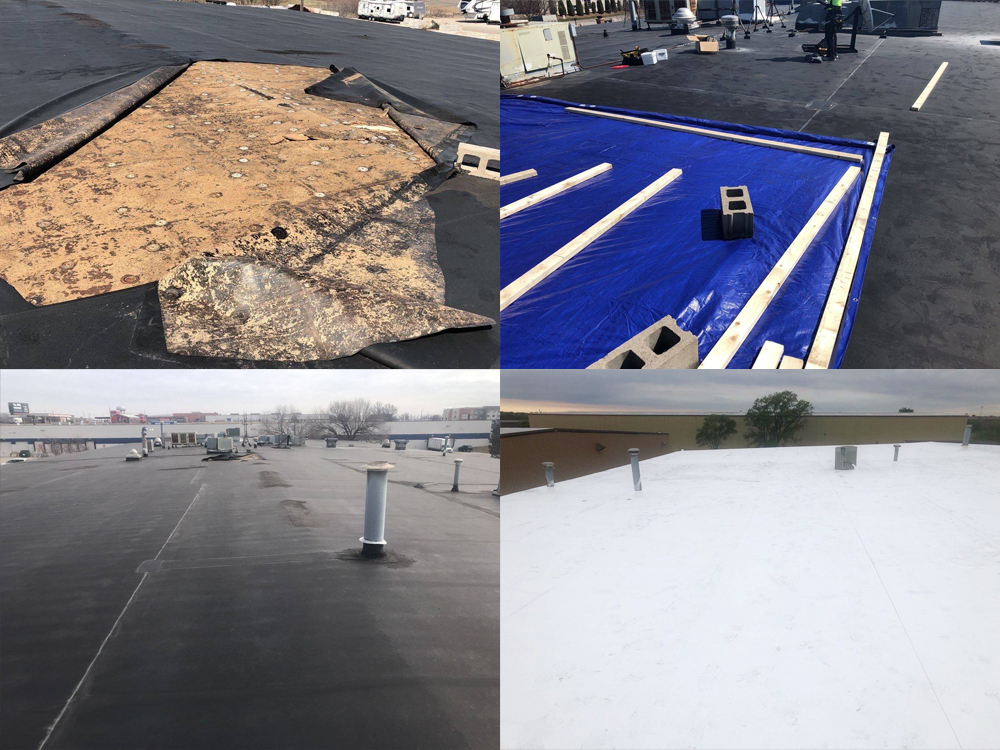 Commercial Roof storm damage repair in Omaha